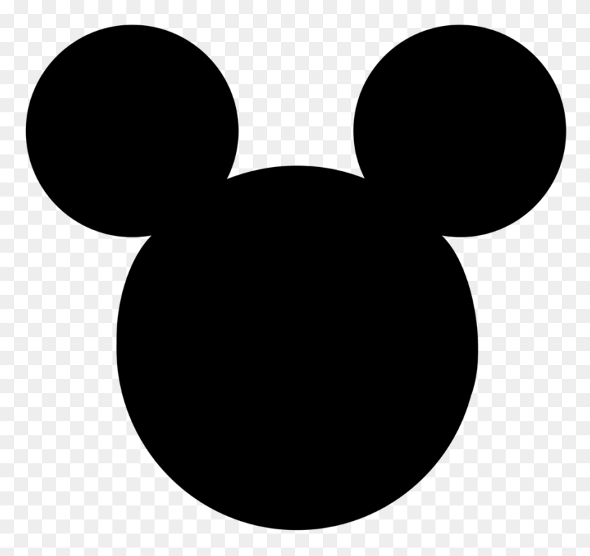 900x845 Mickey Mouse Black And White Mickey Mouse Ears Clip Art Black - Fox Clipart Black And White