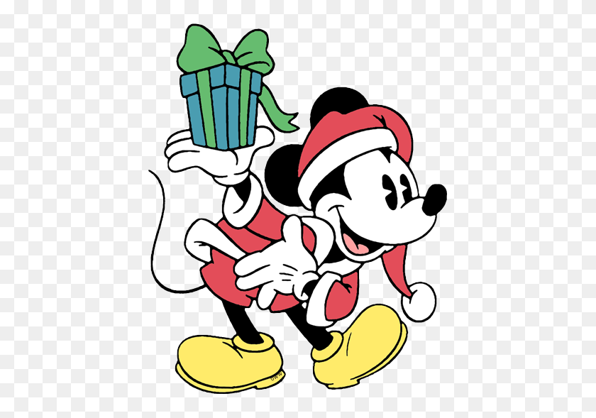 427x529 Imágenes Prediseñadas De Navidad De Mickey Mouse Imágenes Prediseñadas De Disney En Abundancia - Vintage Santa Clipart