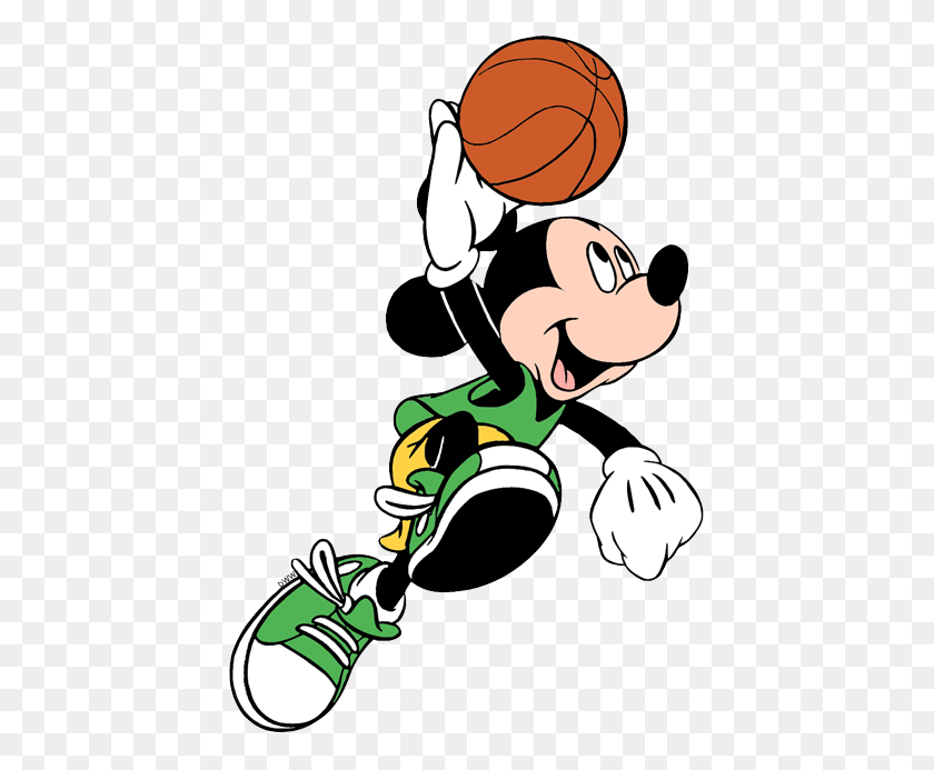 433x633 Mickey Mouse Imágenes Prediseñadas De Disney Imágenes Prediseñadas En Abundancia - Baloncesto De La Bola De Imágenes Prediseñadas