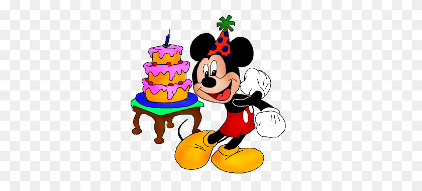 320x320 Pastel De Cumpleaños De Mickey Mouse Clipart - Pastel De Cumpleaños Png Clipart