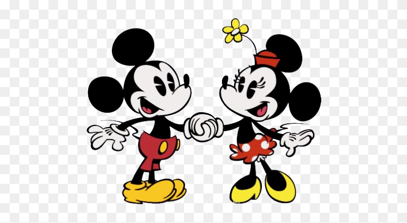 495x401 Mickey Mouse Clipart Black And White Free - Minnie Mouse Clipart Black And White