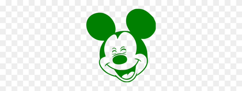256x256 Mickey Mouse Clipart Green - Mickey Mouse Clipart Head
