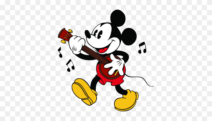 400x418 Mickey Mouse Clipart Music - Mickey Mouse Border Clipart