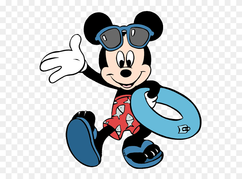 573x560 Mickey Mouse Clipart Pool - Swimming Pool Clipart