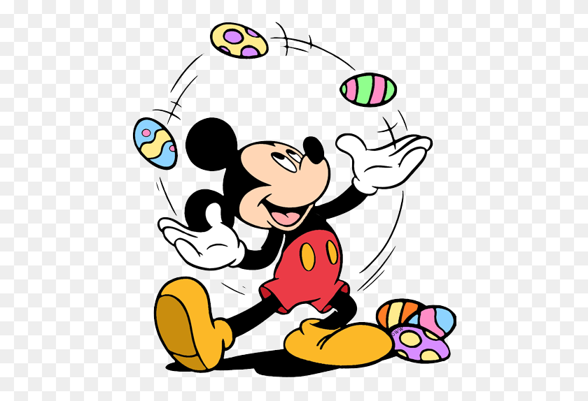 465x514 Mickey Mouse Clipart Spring - Mickey Mouse Birthday PNG