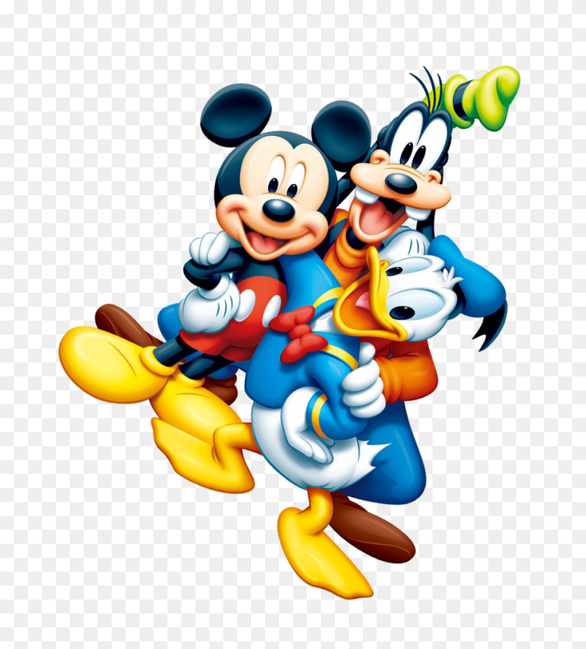 916x1024 Mickey Mouse Disney Characters Png Clipart Of Cartoon - Cartoon Characters PNG