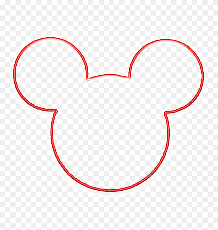 963x1023 Contorno De Las Orejas De Mickey Mouse - Orejas De Mickey Mouse Png