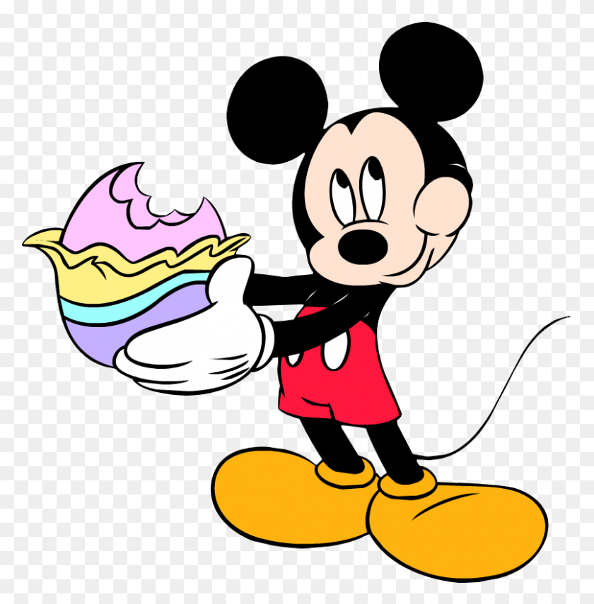 803x819 Mickey Mouse Eating Clipart - Mickey Mouse Number 1 Clipart