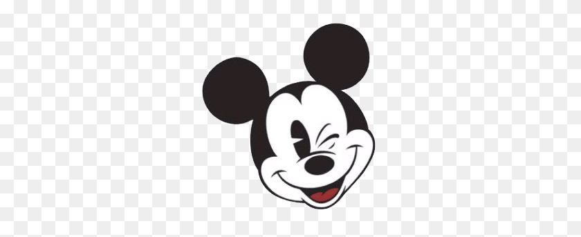 291x283 Mickey Mouse Face - Mickey Mouse Ears Clipart Black And White