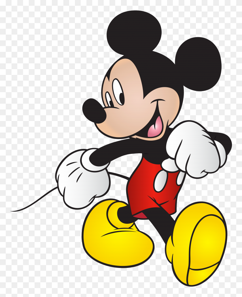 Mickey Mouse With Background Clip Art Library - Gambaran