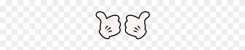 190x112 Mickey Mouse Hands - Mouse Hand PNG
