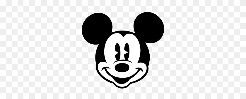 296x280 Mickey Mouse Head Clip Art - Ear Clipart Black And White