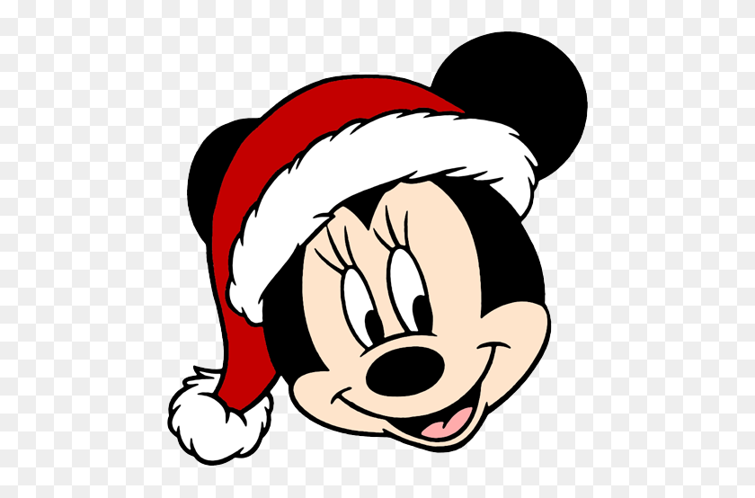 480x494 Mickey Mouse Head In Christmas Clipart - Mickey Mouse Ears Clipart