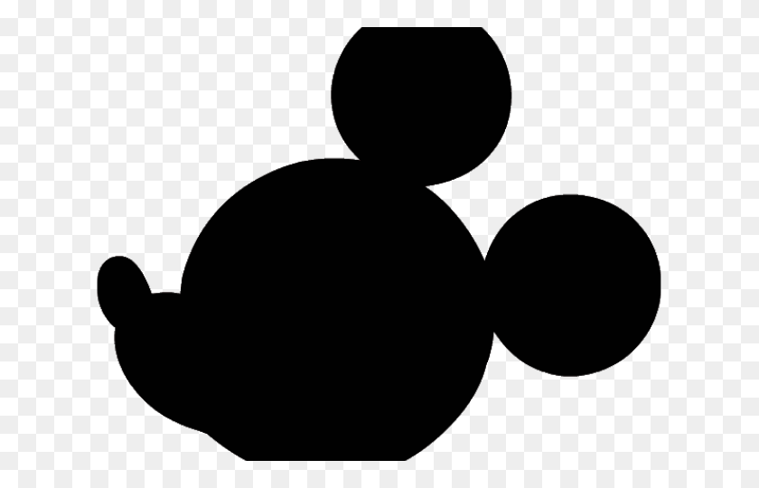 640x480 Silueta De Cabeza De Mickey Mouse - Silueta De Mickey Mouse Png