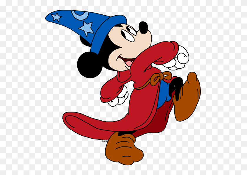 535x536 Mickey Mouse Magician Mickey Mouse Sorcerers Hat Minnie Mouse - Mickey Hat Clipart