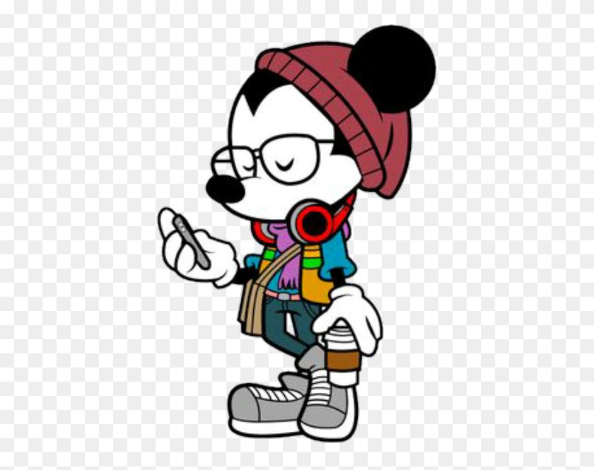 480x605 Mickey Mouse Minnie Mouse Hipster Clipart Image - Hipster Clipart