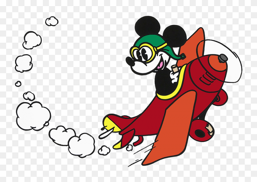 900x620 Mickey Mouse Avión Clipart - Disney Bound Clipart