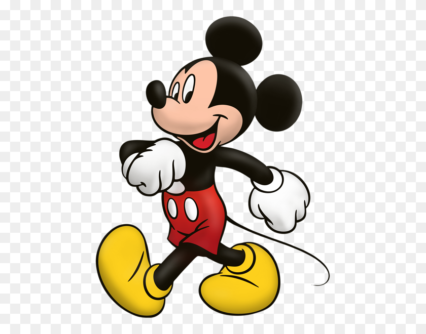 465x600 Mickey Mouse Png De Dibujos Animados - Mickey Mouse Clipart