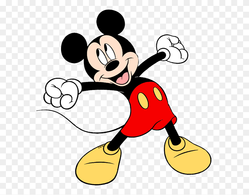 595x601 Imágenes Prediseñadas De Estiramiento De Mickey Mouse - Clipart De Personajes De Maní