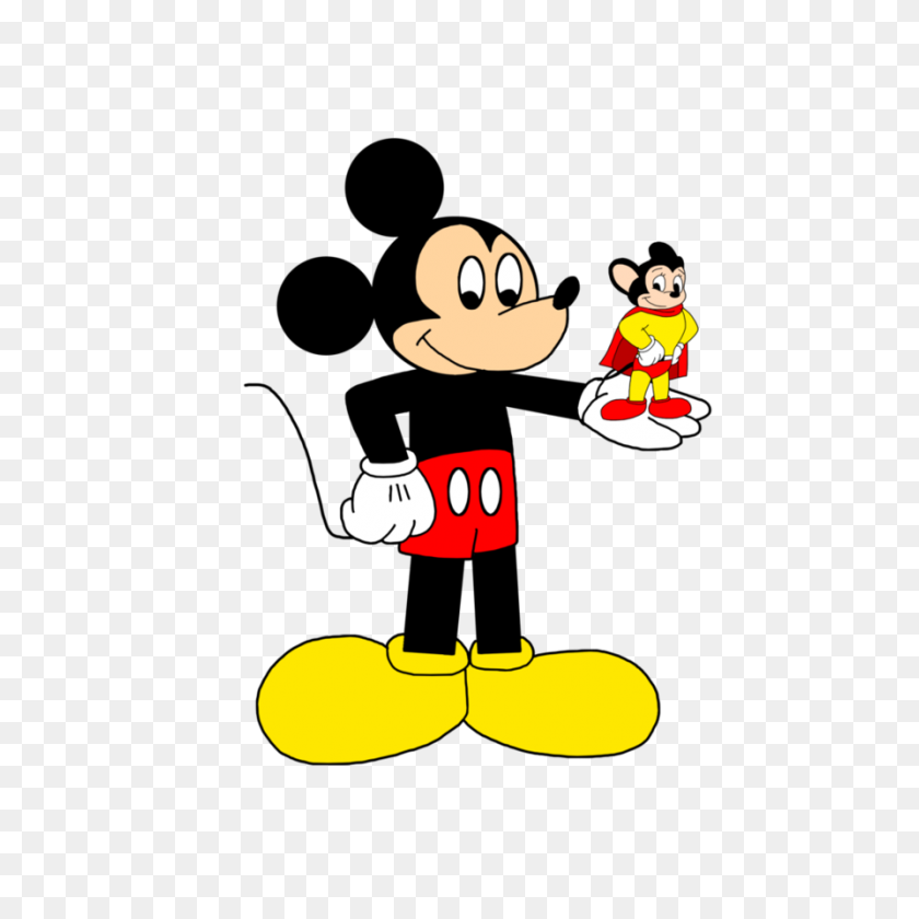 894x894 Mickey Mouse Con Mighty Mouse - Tablespoon Clipart