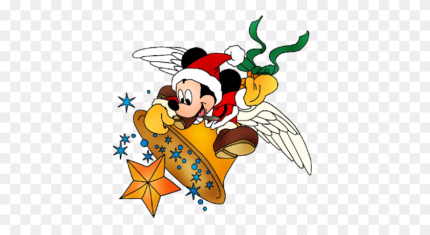 400x400 Mickey Mouse Xmas - Рождественский Клипарт С Минни Маус