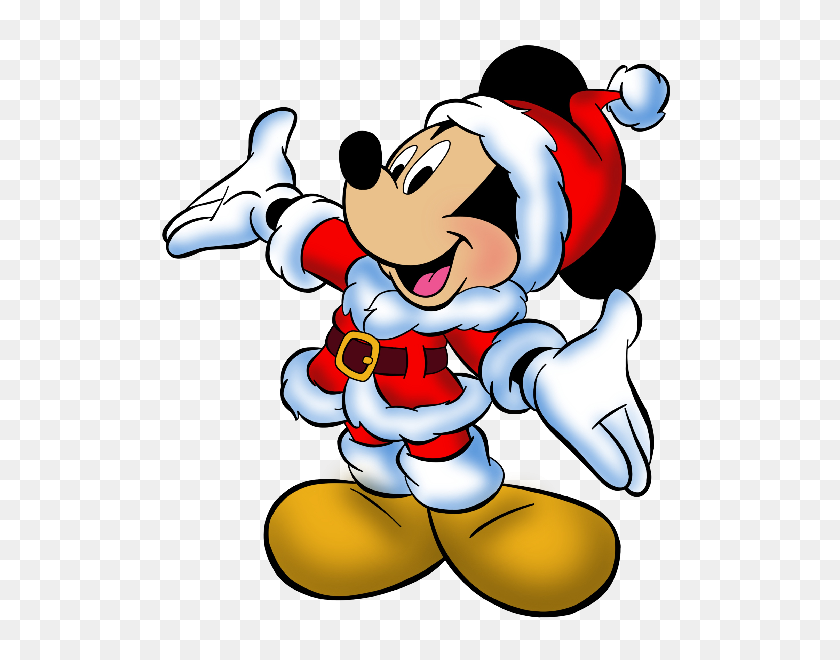 600x600 Mickey Mouse Xmas Clip Art Images Click On Image To Enlarge Then - Mouse Click PNG