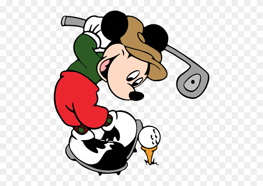 505x536 Mickeymouse Jugando Al Golf Mickey Mouse Golf, Mickey - Clipart De Desayuno Para Hombre