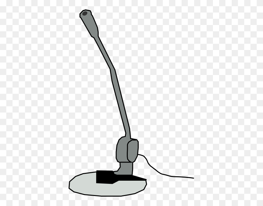 402x599 Microphone Clip Art Black And White - News Microphone Clipart