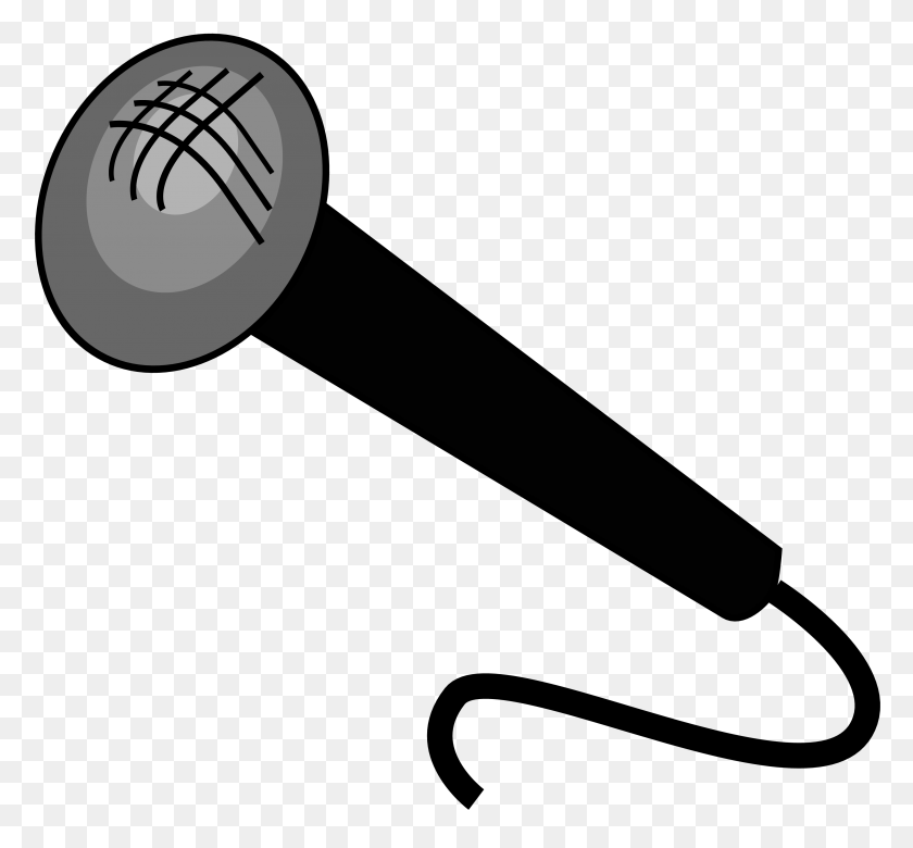 3532x3263 Microphone Clipart Black And White Free Clipart - Microphone Emoji PNG