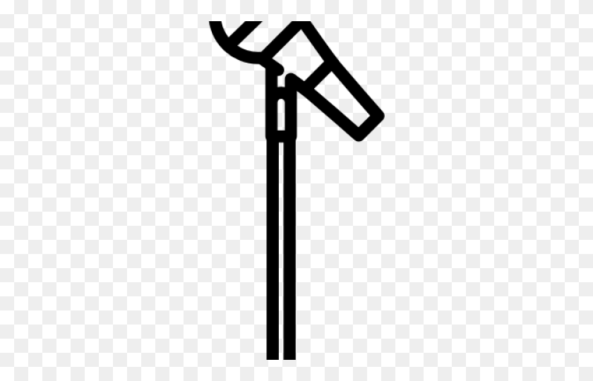 640x480 Microphone Clipart Standing - Microphone Stand Clipart