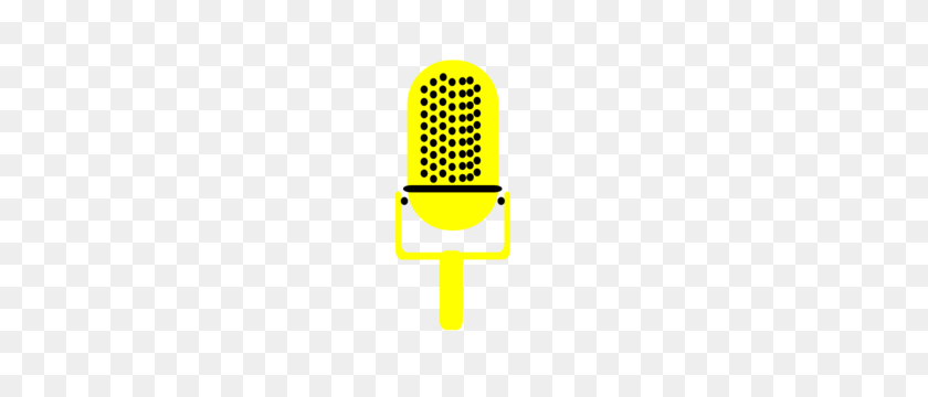 300x300 Microphone Clipart Yellow - Microphone Clipart Black And White