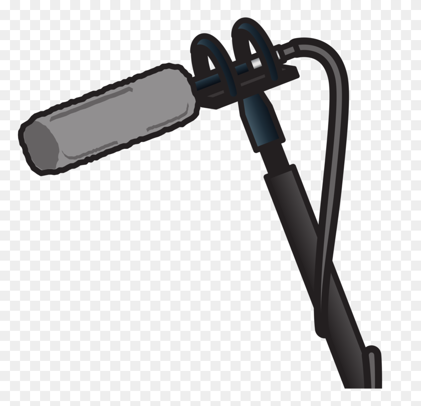 777x750 Microphone Drawing Karaoke Silhouette Radio - Radio Clipart
