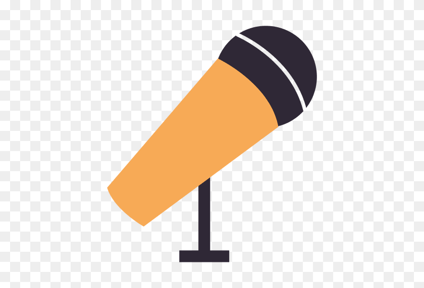 512x512 Microphone Flat Icon - Microphone Vector PNG