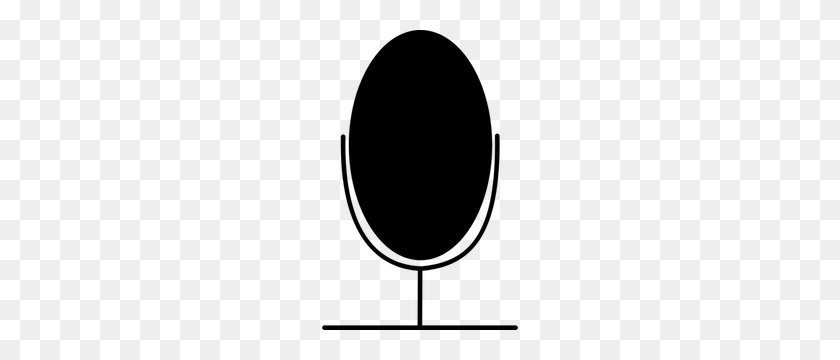 196x300 Microphone Free Clipart - Microphone Clipart Black And White