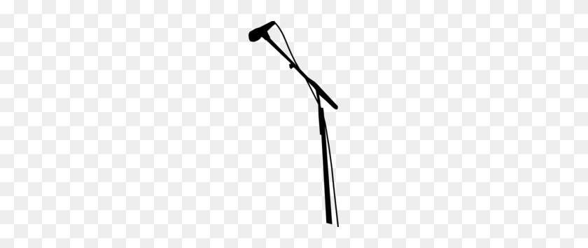 129x294 Microphone In Black - Microphone Silhouette PNG
