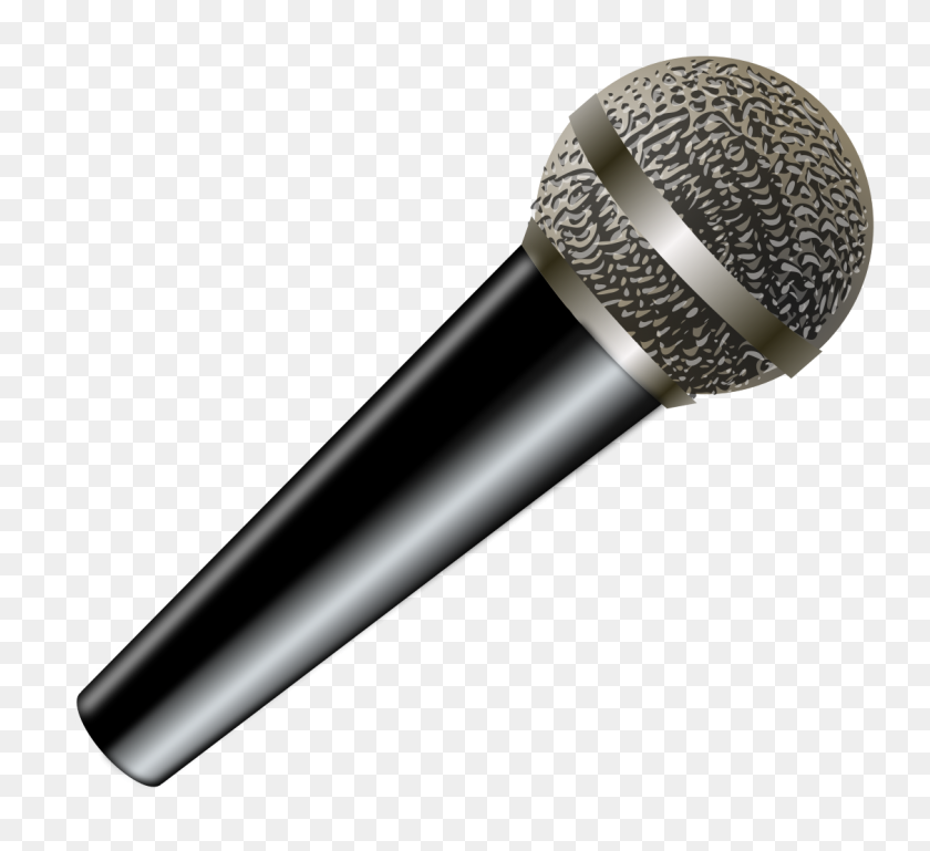 1126x1024 Microphone Slant - Gold Microphone PNG