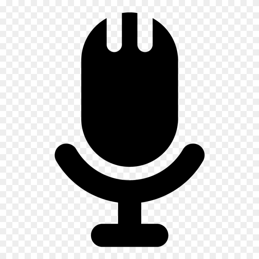 800x800 Microphone Vector Icon Free Vector Silhouette Graphics - Microphone Silhouette PNG