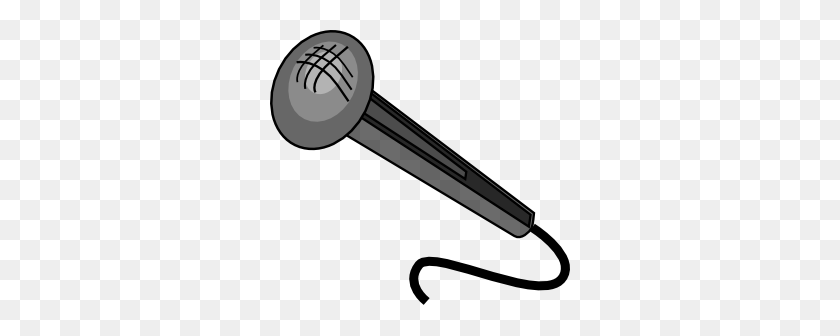 300x276 Microphone With Music Notes Clipart - Sound System Clipart