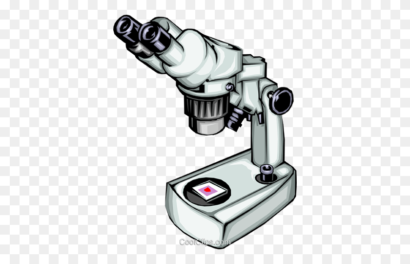376x480 Microscope And Slide Royalty Free Vector Clip Art Illustration - Slide Black And White Clipart