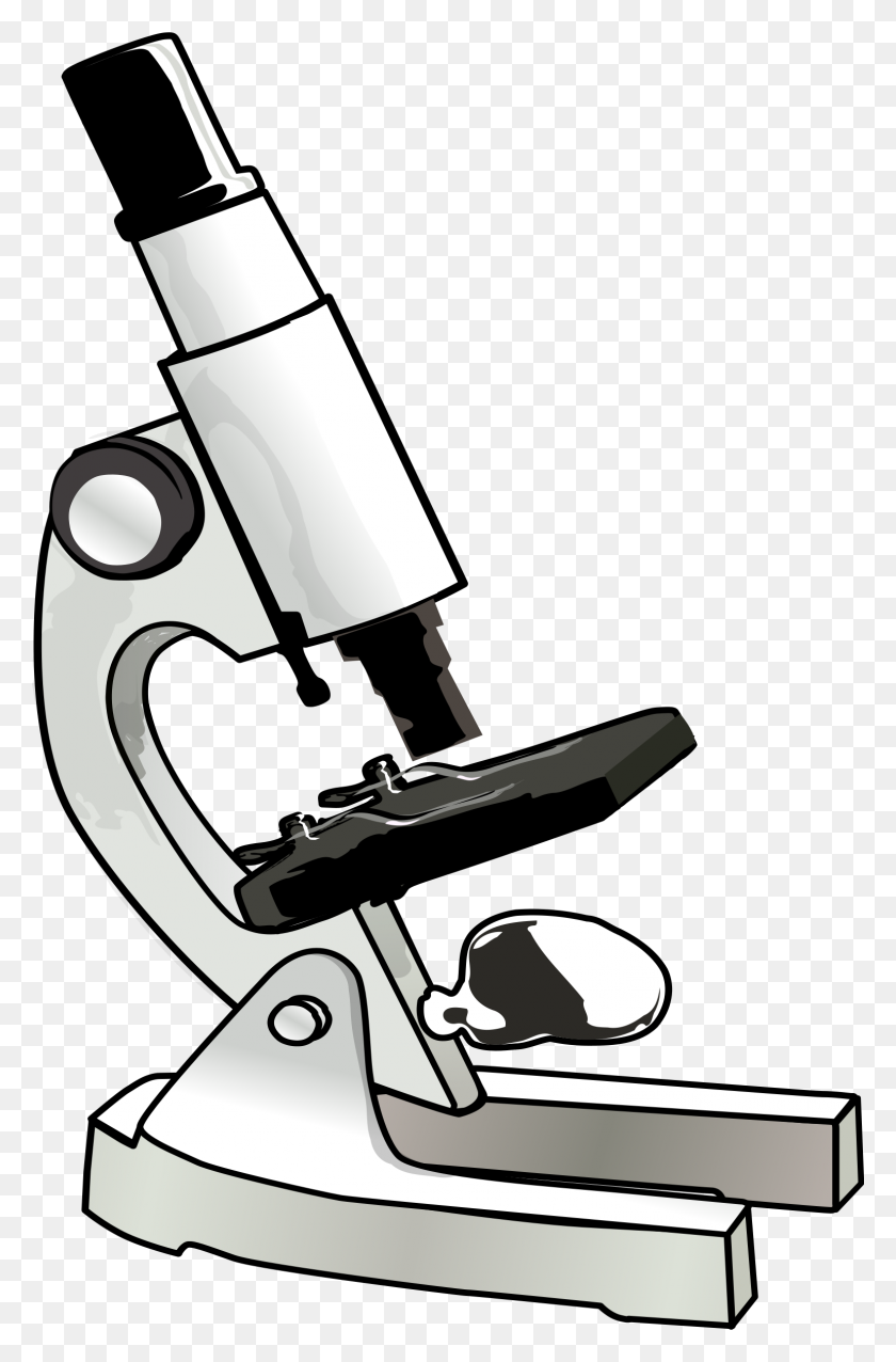 1539x2400 Microscope Clip Art Black - Physics Clipart Black And White