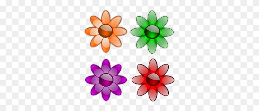 295x300 Microsoft Clipart Spring Flowers - Imágenes Prediseñadas De Guirnalda De Flores