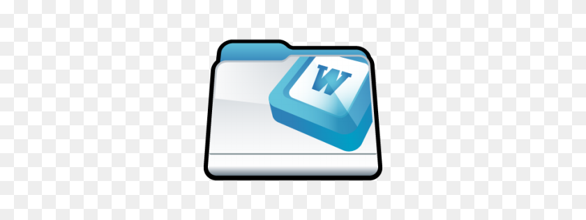 256x256 Значок Microsoft Word Папка Набор Иконок Hopstarter - Значок Word Png