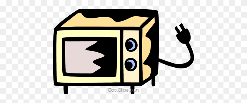 480x292 Microwave Oven Royalty Free Vector Clip Art Illustration - Oven Clipart