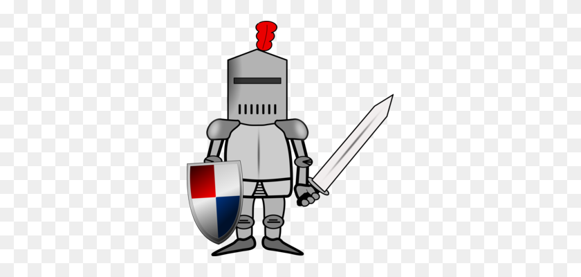 299x340 Middle Ages Knight Chivalry Warrior Chibi - Medieval Knight Clipart