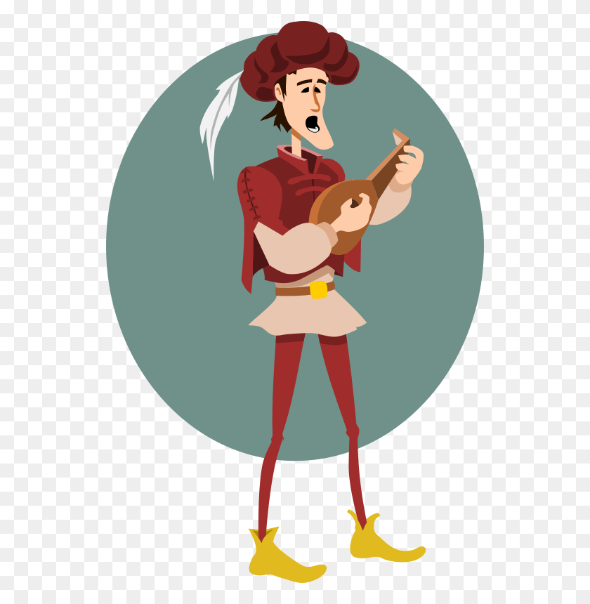 Middle Ages Musician Clip Art - Middle Ages Clipart
