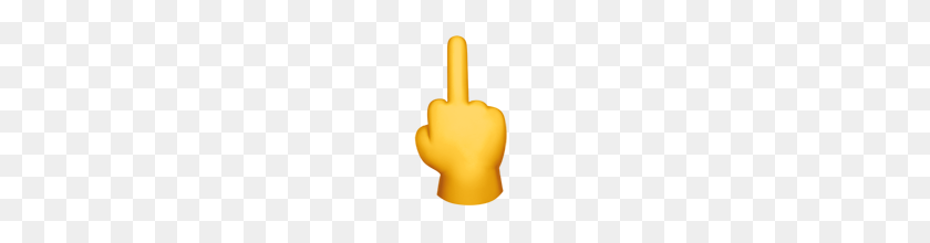 160x160 Middle Finger Emoji On Apple Ios - Middle Finger Emoji PNG