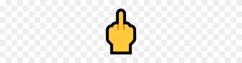160x160 Middle Finger Emoji On Microsoft Windows Anniversary Update - Middle Finger Emoji PNG