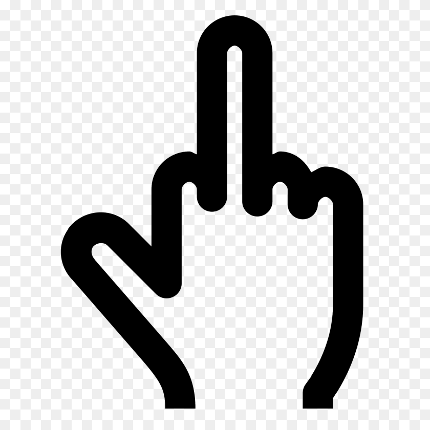 1600x1600 Middle Finger Icon - Middle Finger Emoji PNG