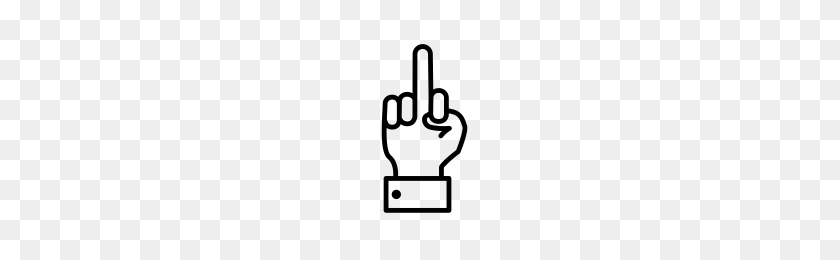 200x200 Middle Finger Icons Noun Project - Middle Finger PNG