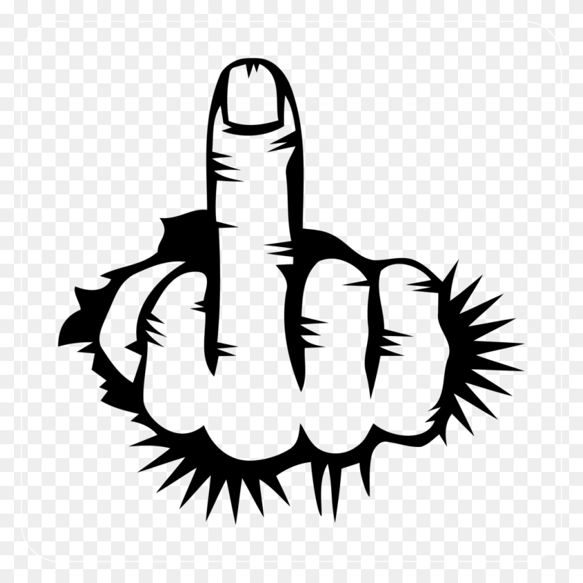 1024x1024 Middle Finger Through Wall - Middle Finger PNG